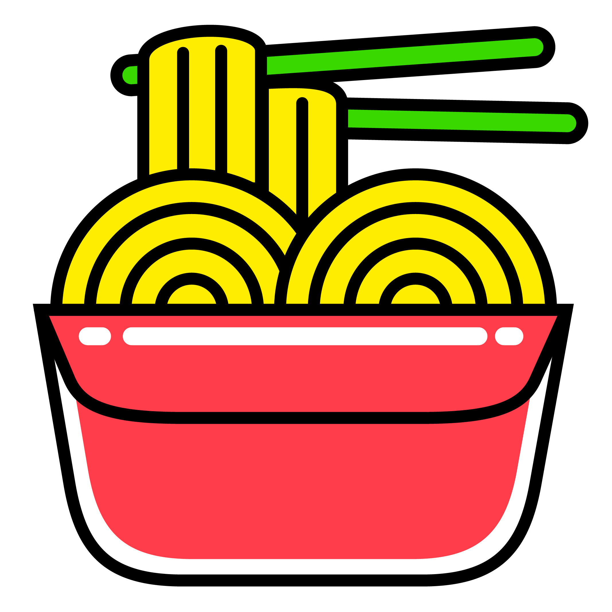 Fast Food Filled Outline 08